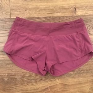 Lululemon size 6 running shorts, mauve